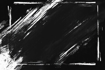 Fototapeta premium Artistic grunge textures for creative projects. Dark ink brush strokes featuring stylish borders for modern designs and unique backgrounds. Perfect for print and digital use