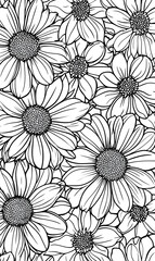 Creative 2D Doodle Floral Illustrations for wallpaper, card, tile