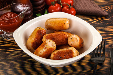 Roasted chicken mini sausages for breakfast