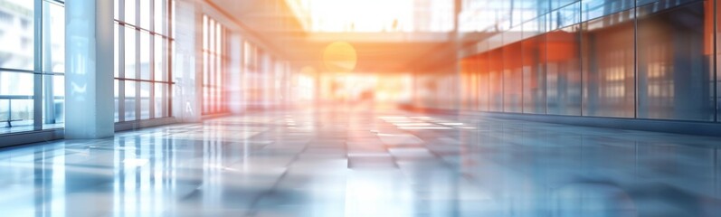 Obraz premium Blurry image of a hallway , banner, copy space