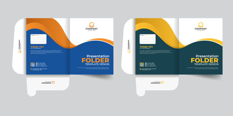 Abstract and creative colorful custom file folder design template for your business
