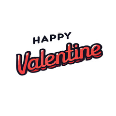 happy valentine font greeting