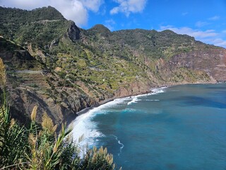 waterfall in the mountains