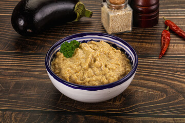 Eggplant dip - Mutabal with tahini paste
