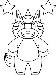 Unicorn Bodybuilder Dumbbell Bodybuilding Animal Vector Graphic Art Illustration