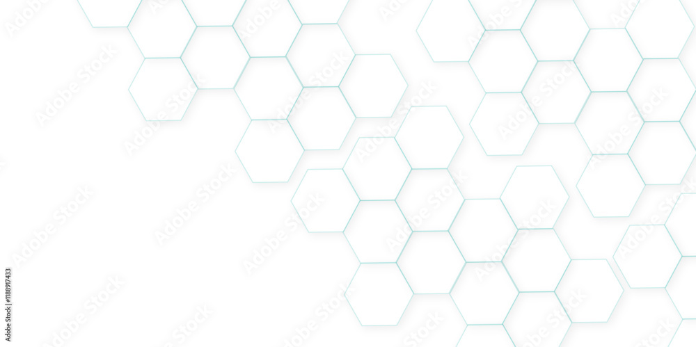 Poster abstract white hexagon concept background. seamless pattern with hexagon. hexagonal white hexagons h