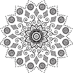 Beautiful flower art and mandala vector design