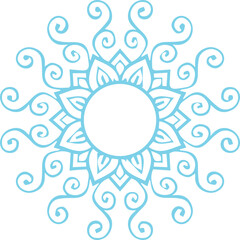 Beautiful flower art and mandala vector design