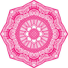Beautiful flower art and mandala vector design