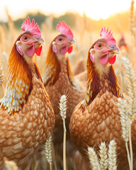 Naklejka premium Creative Chicken Concepts, From Vibrant Farm Scenes and Food Styling