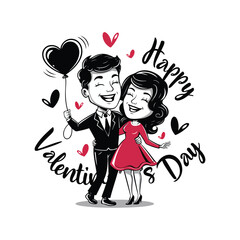 Happy Valentines Day icon vector