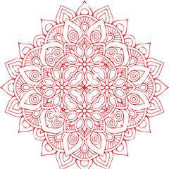 Beautiful flower art and mandala vector design