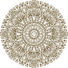 Beautiful flower art and mandala vector design