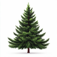 Fototapeta premium Evergreen Fir Tree Graphic with Realistic Green Foliage icon plant nature symbol