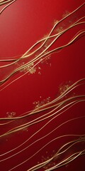 Elegant Red and Gold Lunar New Year Envelope Design with Textured Accents.