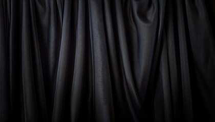 Obraz premium strong black curtain backdrop ai generated