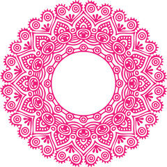 Beautiful flower art and mandala vector design