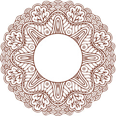 Beautiful flower art and mandala vector design