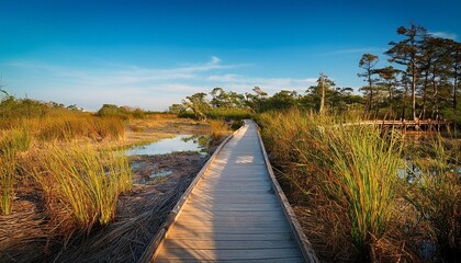 Fototapeta premium wooden bridge over the river