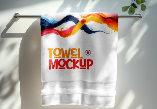 Premium Towel Mockup - Professional and Realistic Design Generated with AI