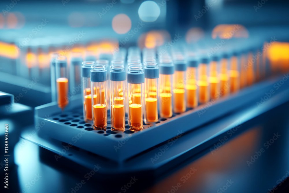 Aufkleber laboratory experiment analysis science lab test tube collection modern environment close-up view che