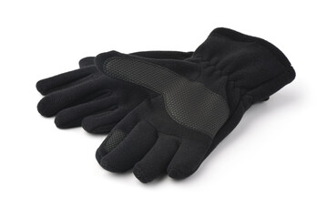 Pair of black fleece gloves