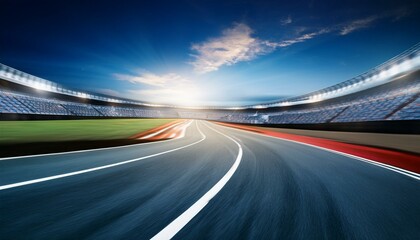 Obraz premium speed tracking shot of racetrack