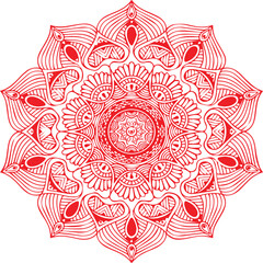 Beautiful flower art and mandala vector design