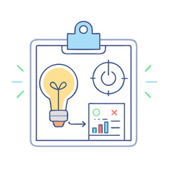 idea board vector icon, idea board vector illustration - simple illustration of idea board, perfect for logos,and idea board -themed designs.