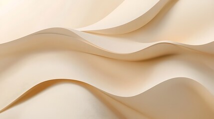 Obraz premium Abstract Beige Paper Waves Gentle Curves Design