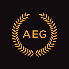 Naklejka premium AEG Letter Initial Logo Design Template Vector Illustration 