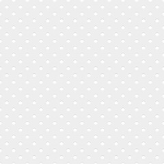 Polka dot seamless pattern. Medical adhesive bandage background. Simple grey point background with white polka dots. Geometric minimal retro design. Abstract vector illustration.