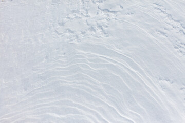 The snow is white and the ground is covered in it