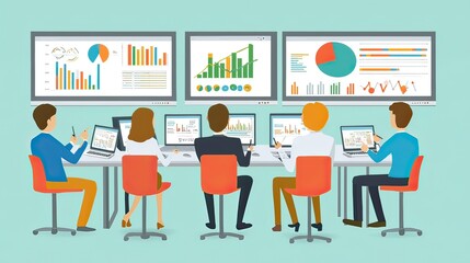 A team analyzing past financial data and creating a recovery plan to mitigate losses from a previous quarter.