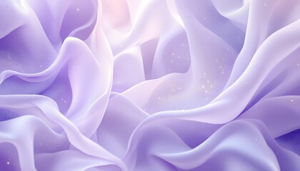 Obraz premium Dreamy abstract purple waves with soft billows and sparkling glitters convey calmness and elegance, suitable for background, website, or invitation design.