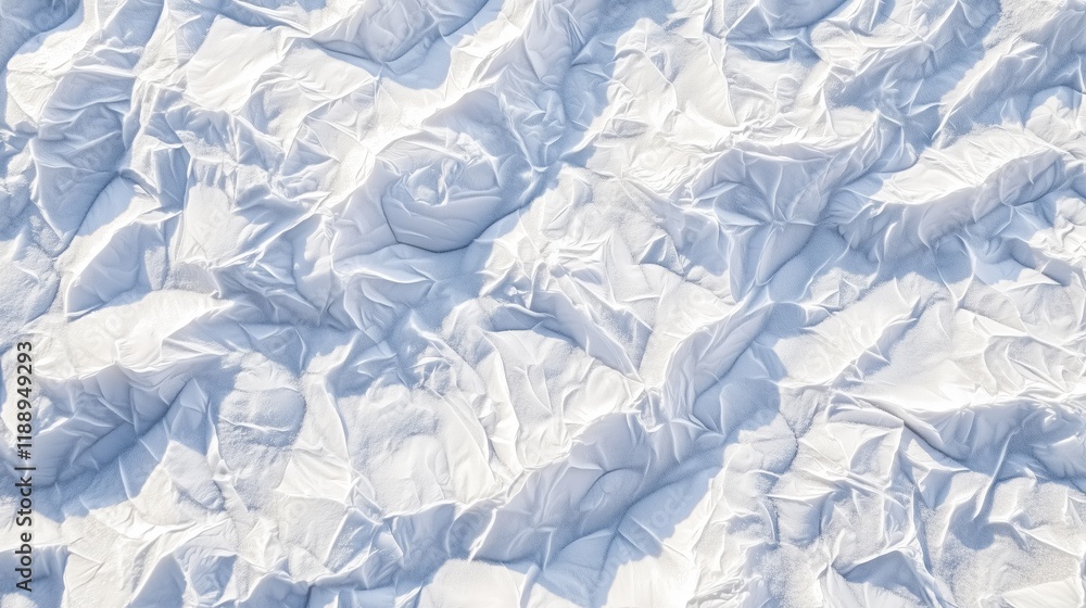 Poster abstract white fabric background with crumpled texture and shadows