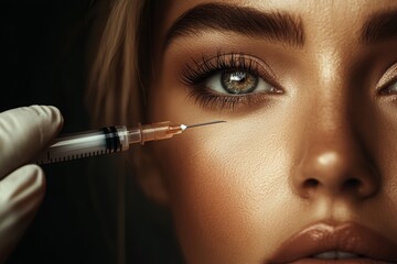 Obraz premium Botox injections in a beauty and skin care studio
