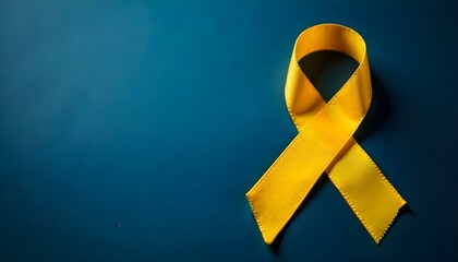 Yellow awareness ribbon symbolizing support for troops, suicide prevention, and cancer awareness causes