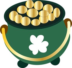 St Patrick's Gold Barrel Illustration Print
