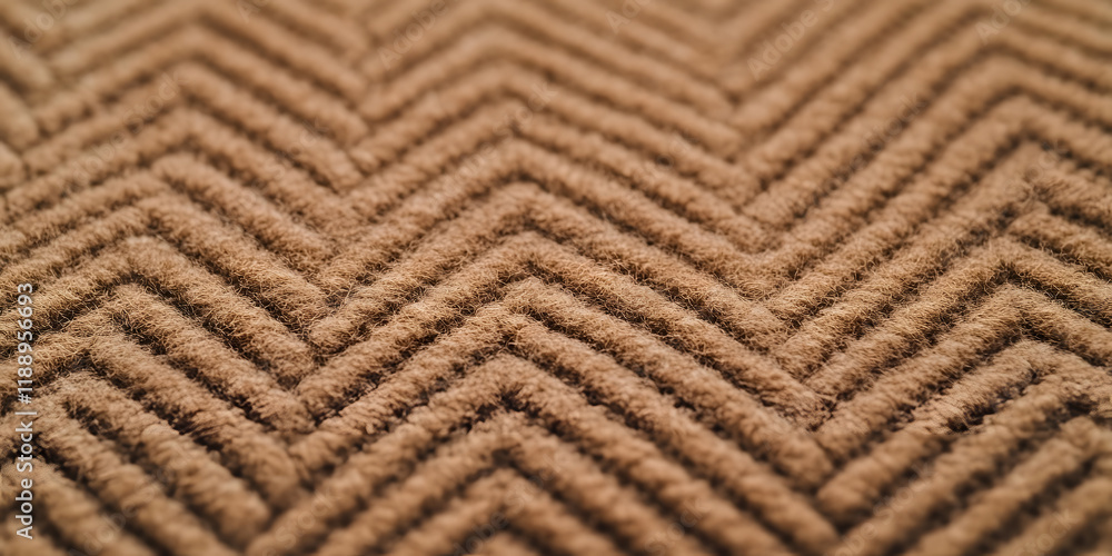Poster close-up of textured fabric with a herringbone pattern. brown tones create a warm, inviting feel.