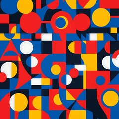 Obraz premium Fabric Designs in Shape Theory Style