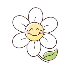 flower with smiley face vector icon, flower with smiley face vector illustration - simple illustration of flower with smiley face, perfect for logos,and flower with smiley face -themed designs.