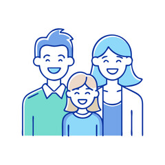 family smiling vector icon, family smiling vector illustration - simple illustration of family smiling, perfect for logos,and family smiling -themed designs.