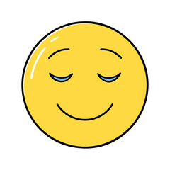 happy face with closed eyes icon