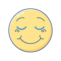 happy face with closed eyes icon