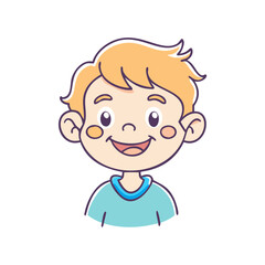 kid with big smile vector icon, kid with big smile vector illustration - simple illustration of kid with big smile, perfect for logos,and kid with big smile -themed designs.