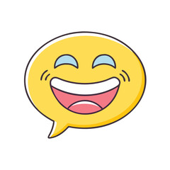 laugh bubble vector icon, laugh bubble vector illustration - simple illustration of laugh bubble, perfect for logos,and laugh bubble -themed designs.