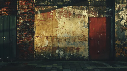 An old, grunge urban background sets a gritty scene.