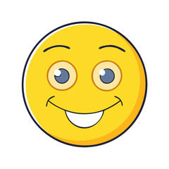 smiley face emoji vector icon, smiley face emoji vector illustration - simple illustration of smiley face emoji, perfect for logos,and smiley face emoji -themed designs.