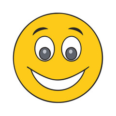 smiley face emoji vector icon, smiley face emoji vector illustration - simple illustration of smiley face emoji, perfect for logos,and smiley face emoji -themed designs.